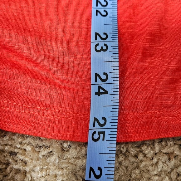 Ann Taylor Womens Red Rayon 3/4 Sleeve Tie Cuff Peasant Blouse Top Medium - Picture 6 of 8